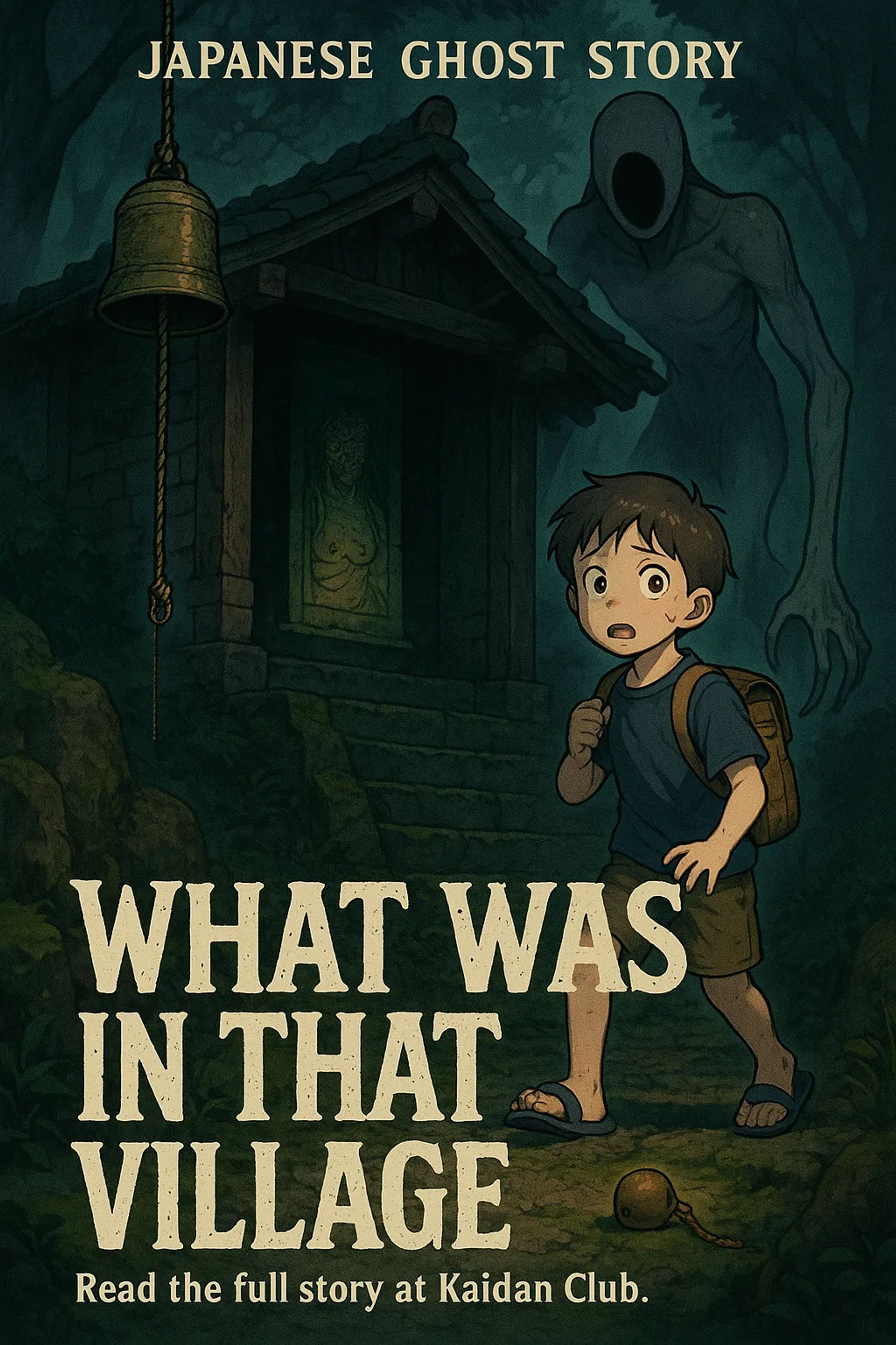 Japanese Ghost Story illustration "title: What Was in That Village"