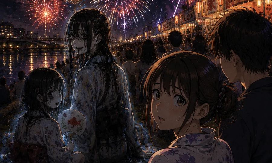 The Mother and Child at the Fireworks