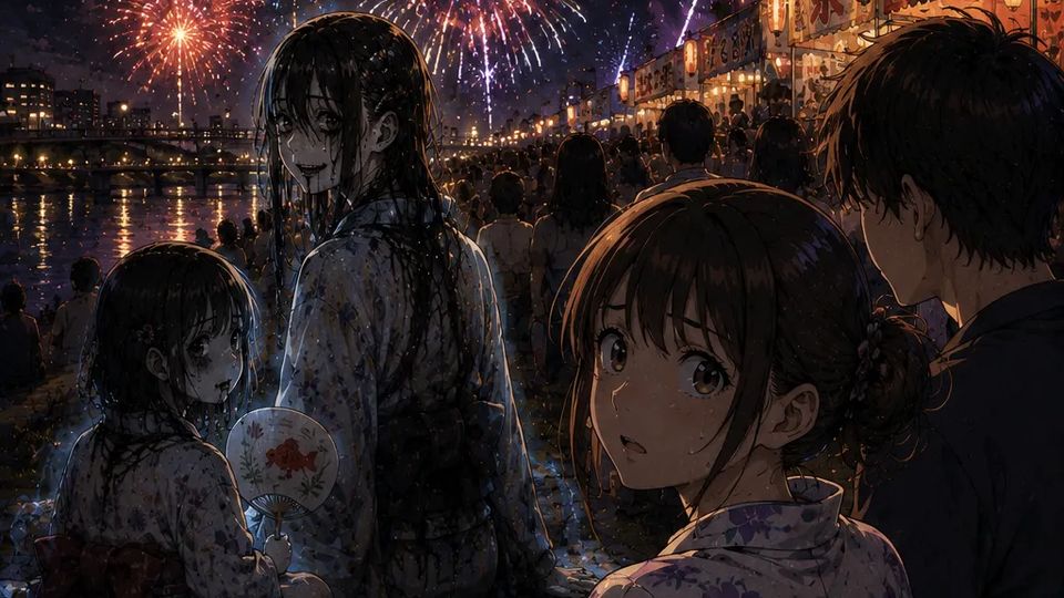 The Mother and Child at the Fireworks