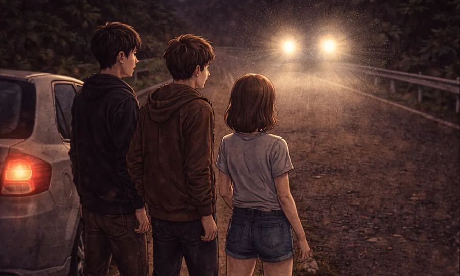 The Car on the Mountain Road
