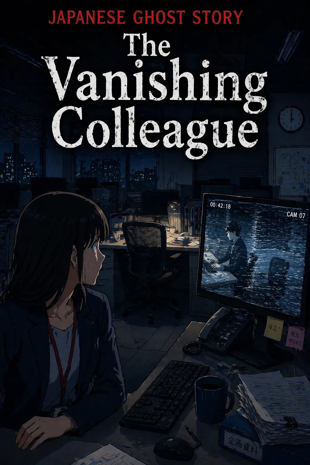 Japanese Ghost Story illustration "title: The Vanishing Colleague"