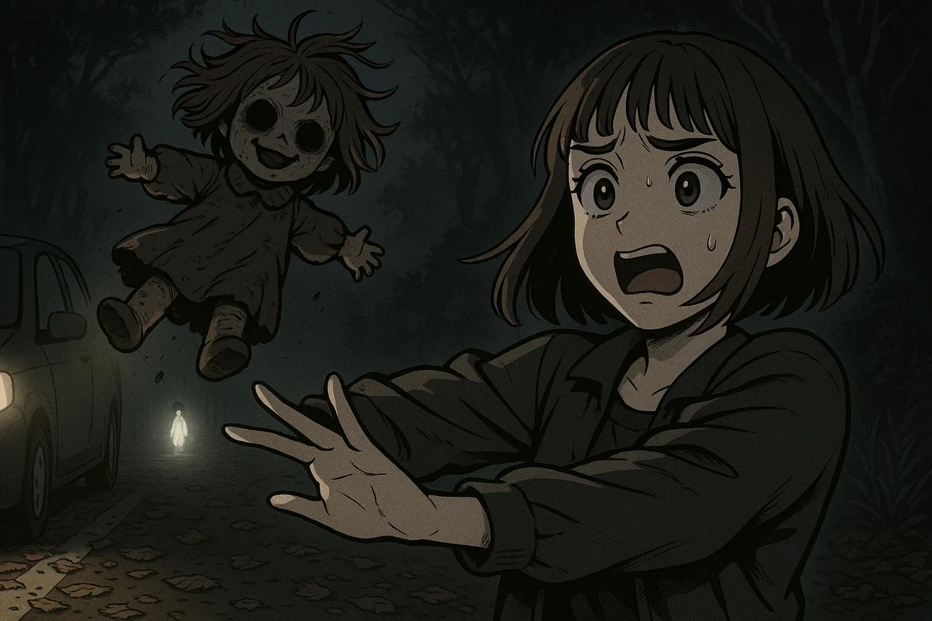 Japanese Ghost Story illustration "title: That Doll"