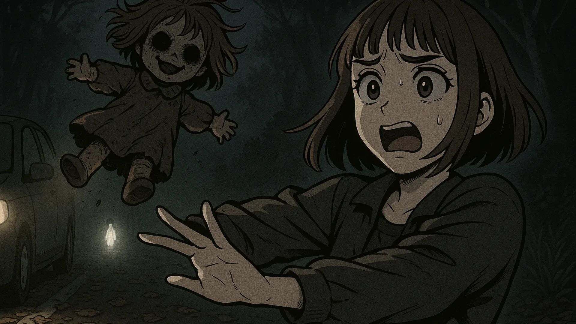 Japanese Ghost Story illustration "title: That Doll"