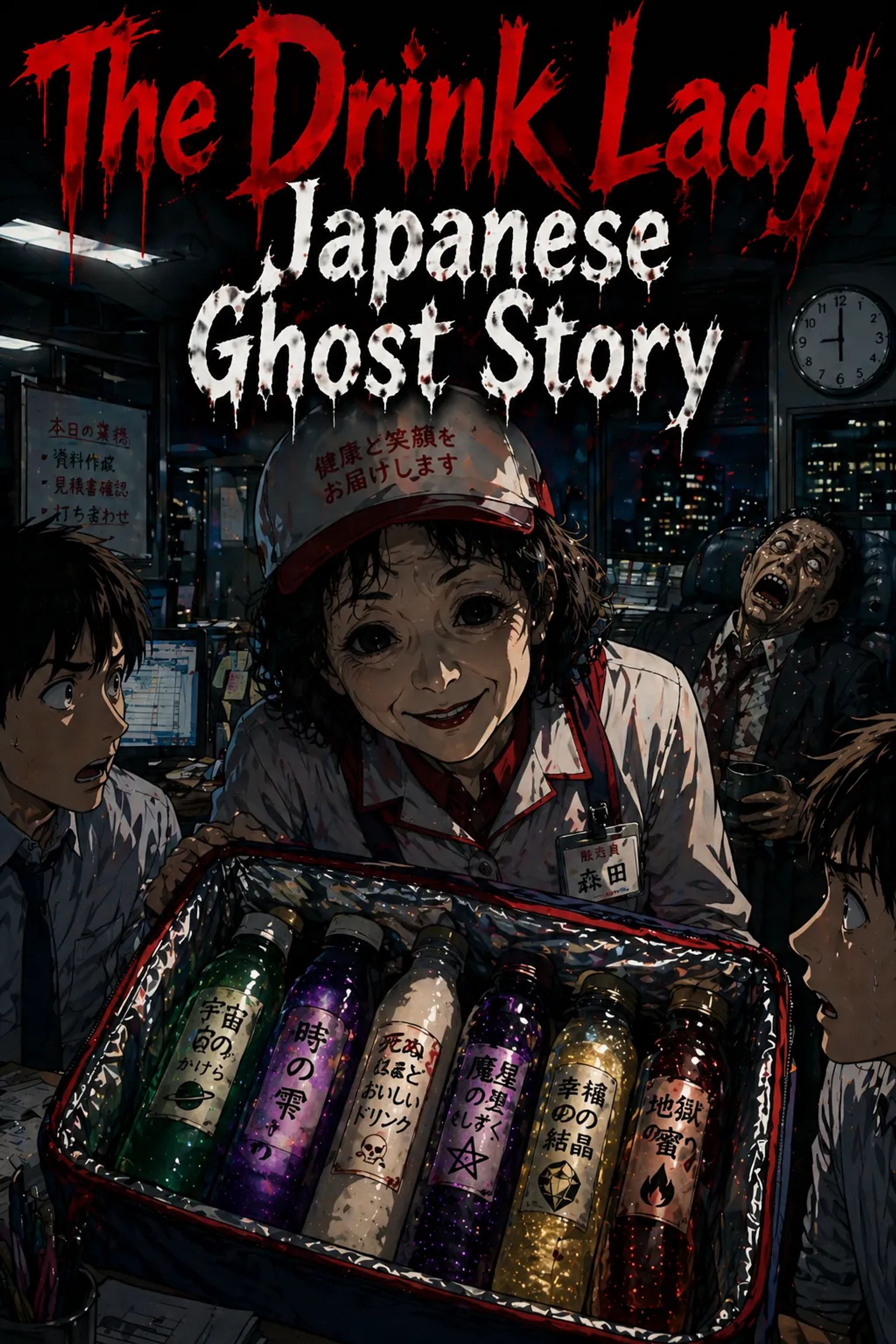 Japanese Ghost Story illustration "title: The Drink Lady"