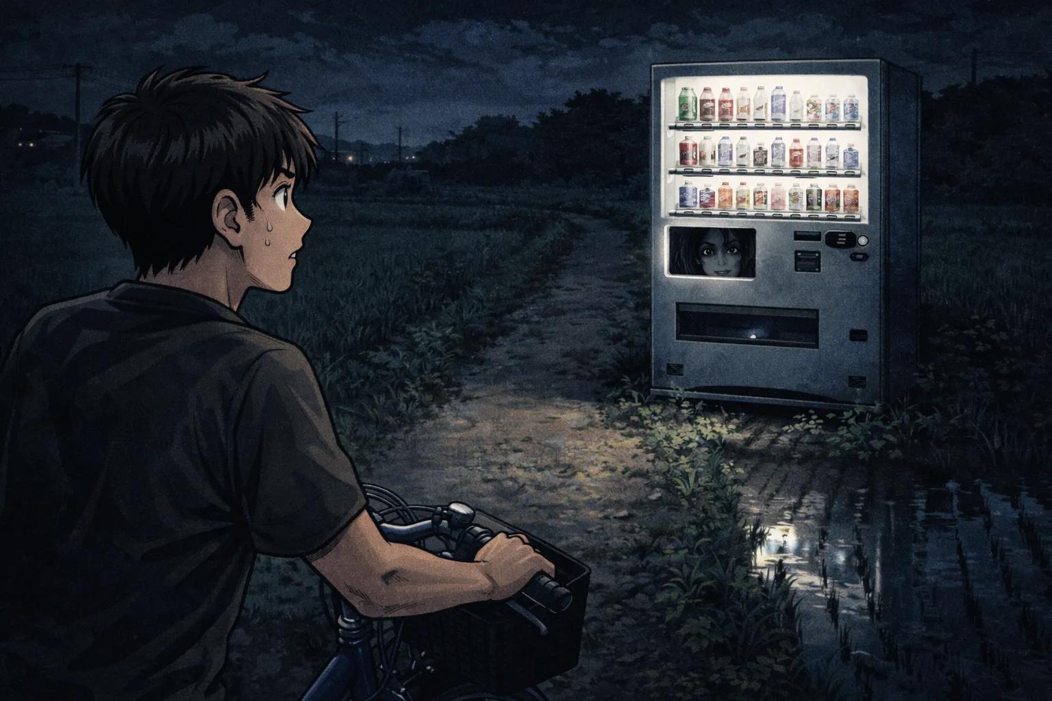 道の外れの自販機