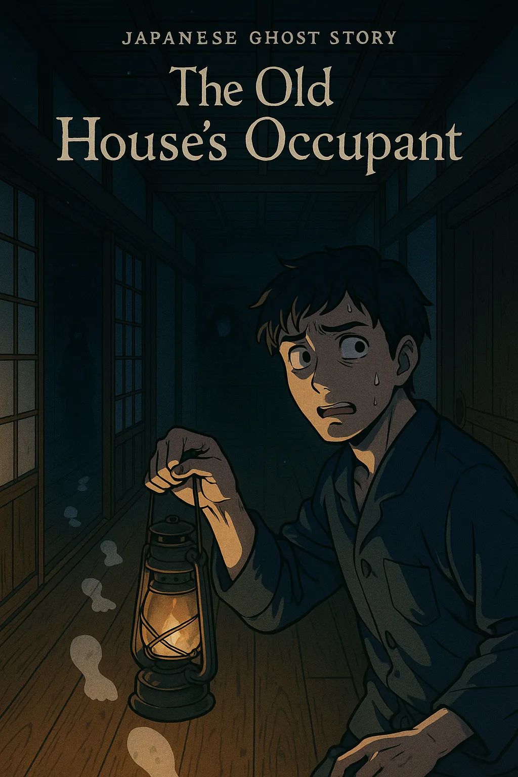 Japanese Ghost Story illustration "title: The Old House's Occupant"
