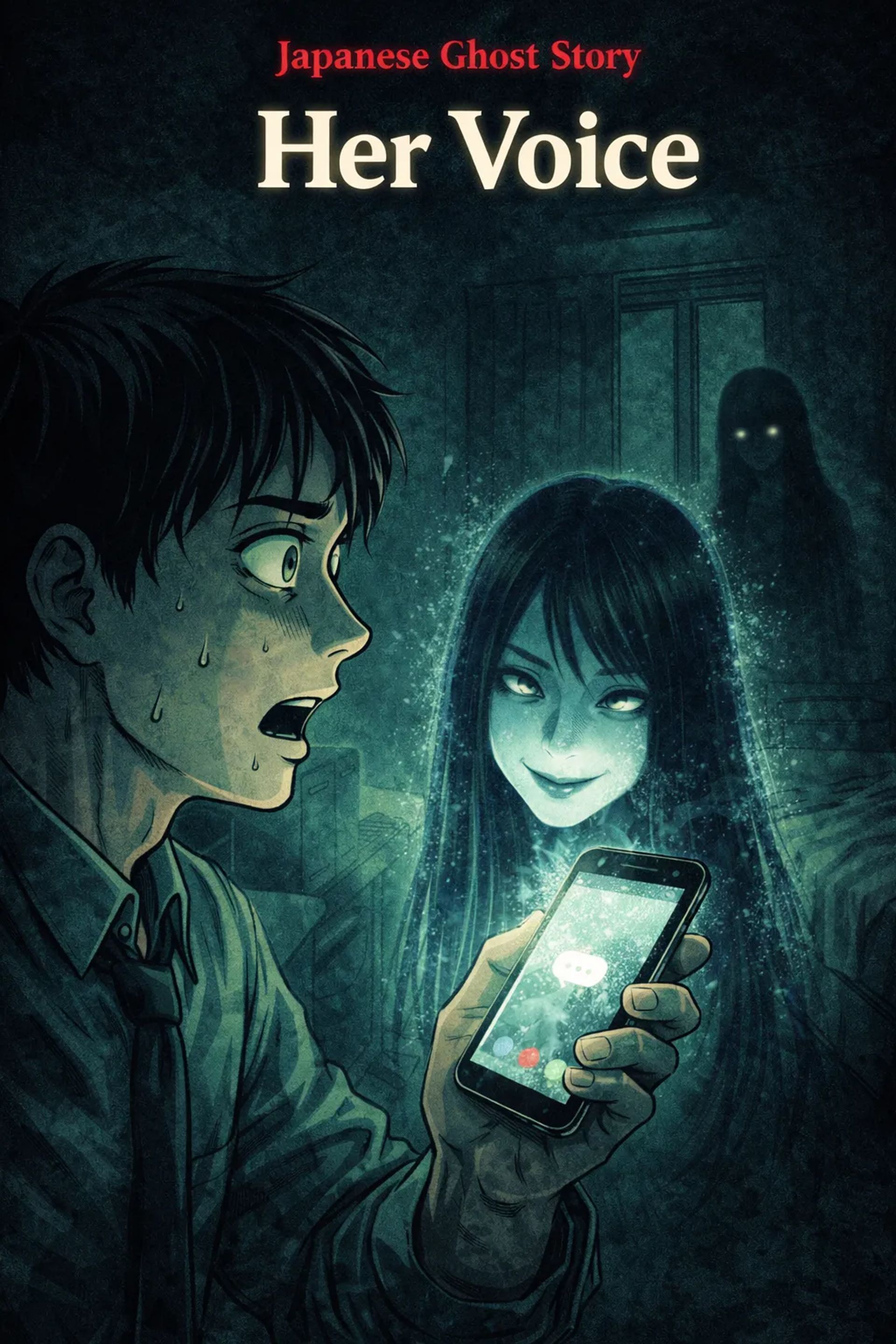 Japanese Ghost Story illustration "title: Her Voice"