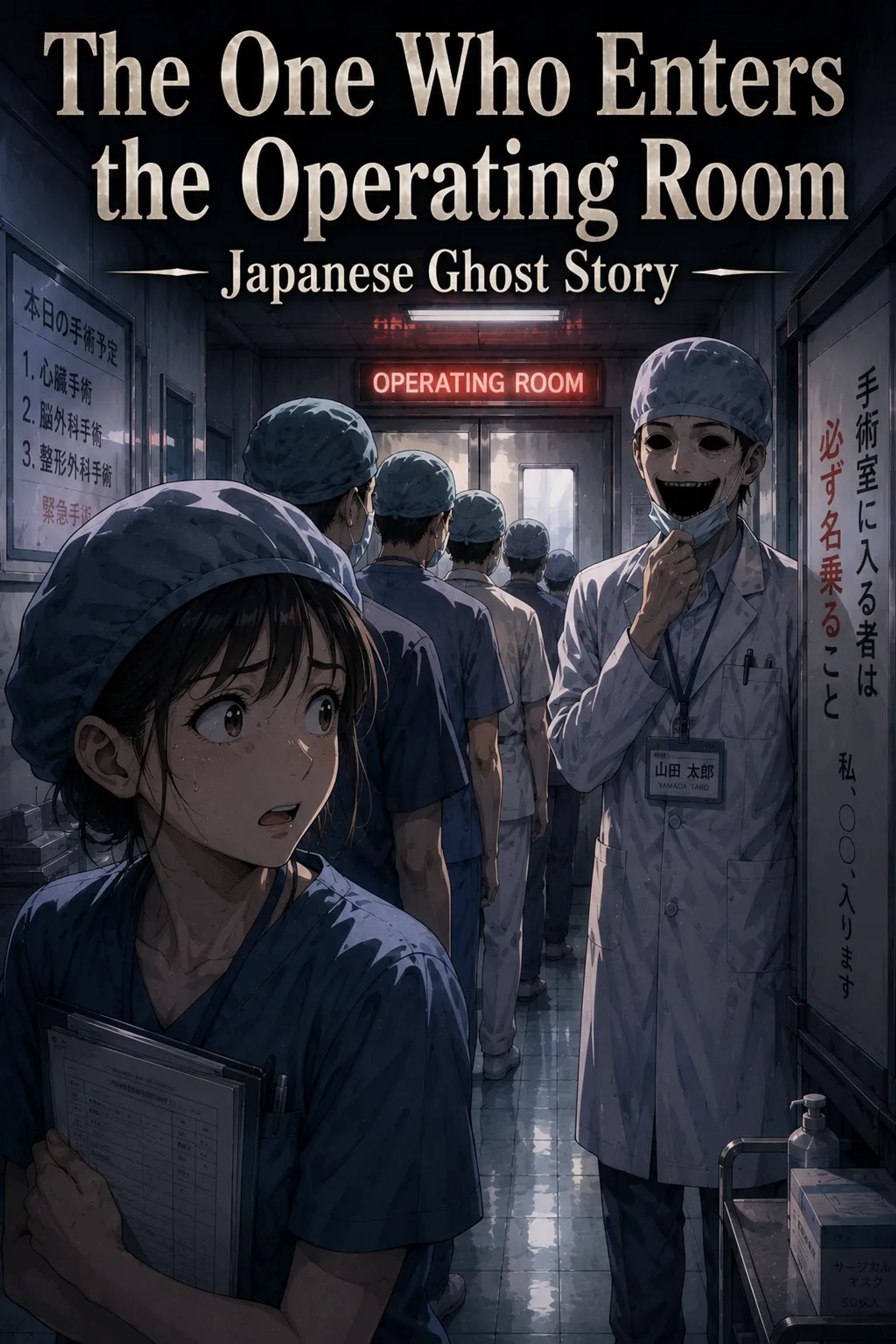Japanese Ghost Story illustration "title: The One Who Enters the Operating Room"