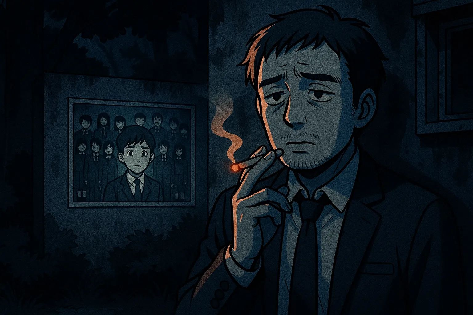 Japanese Ghost Story illustration "title: The Vanished Advisor"