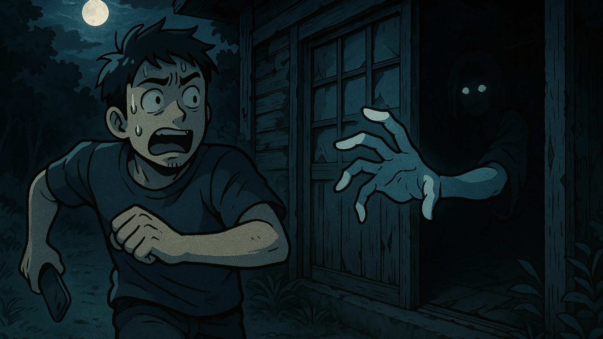 Japanese Ghost Story illustration "title: The Picked-Up Smartphone"