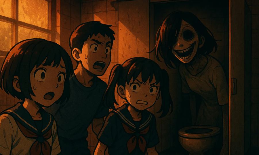 黄昏時のトイレ