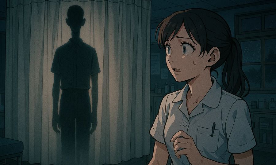 保健室のカーテン