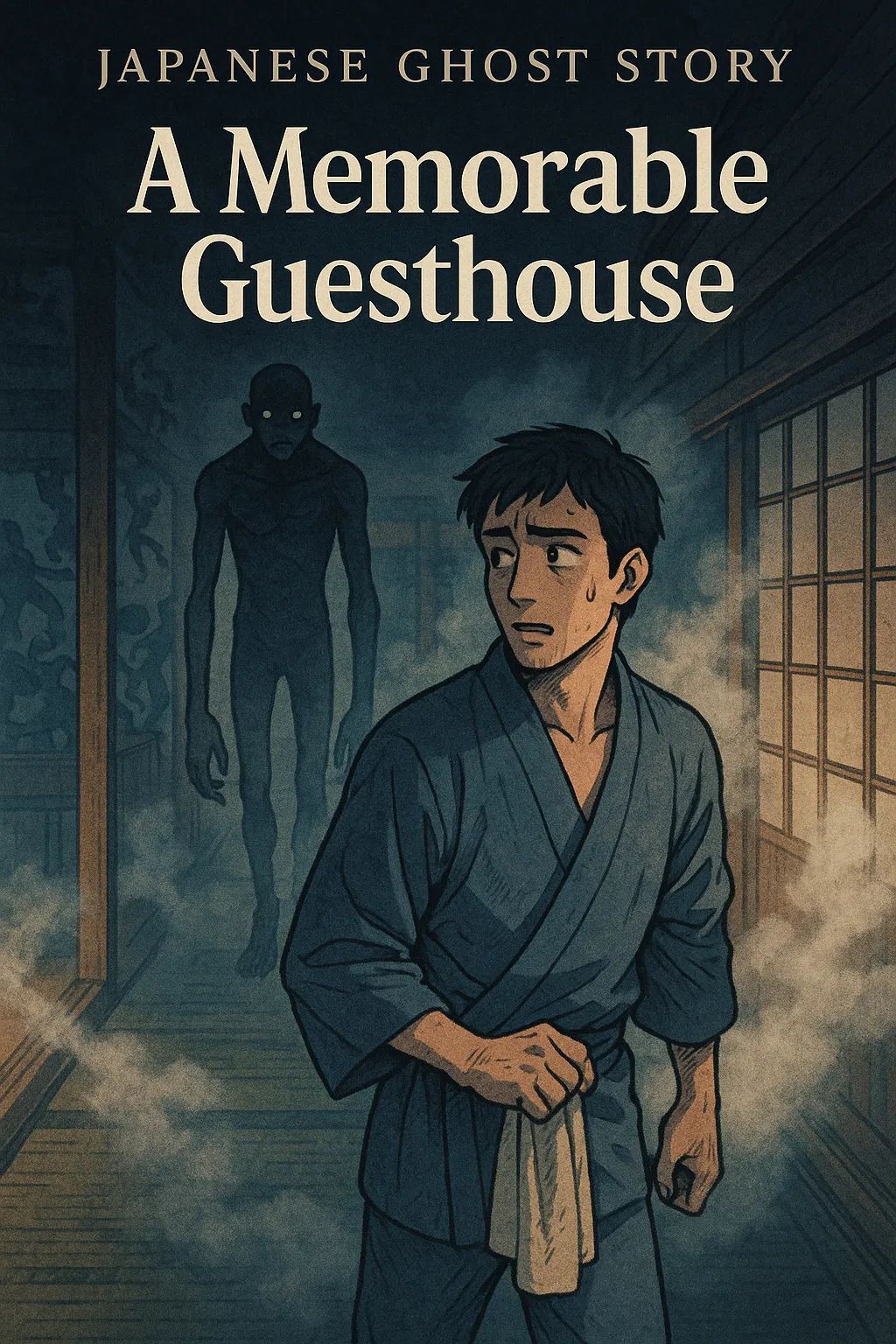 Japanese Ghost Story illustration "title: A Memorable guesthouse"