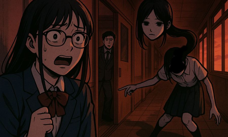 廊下の生徒