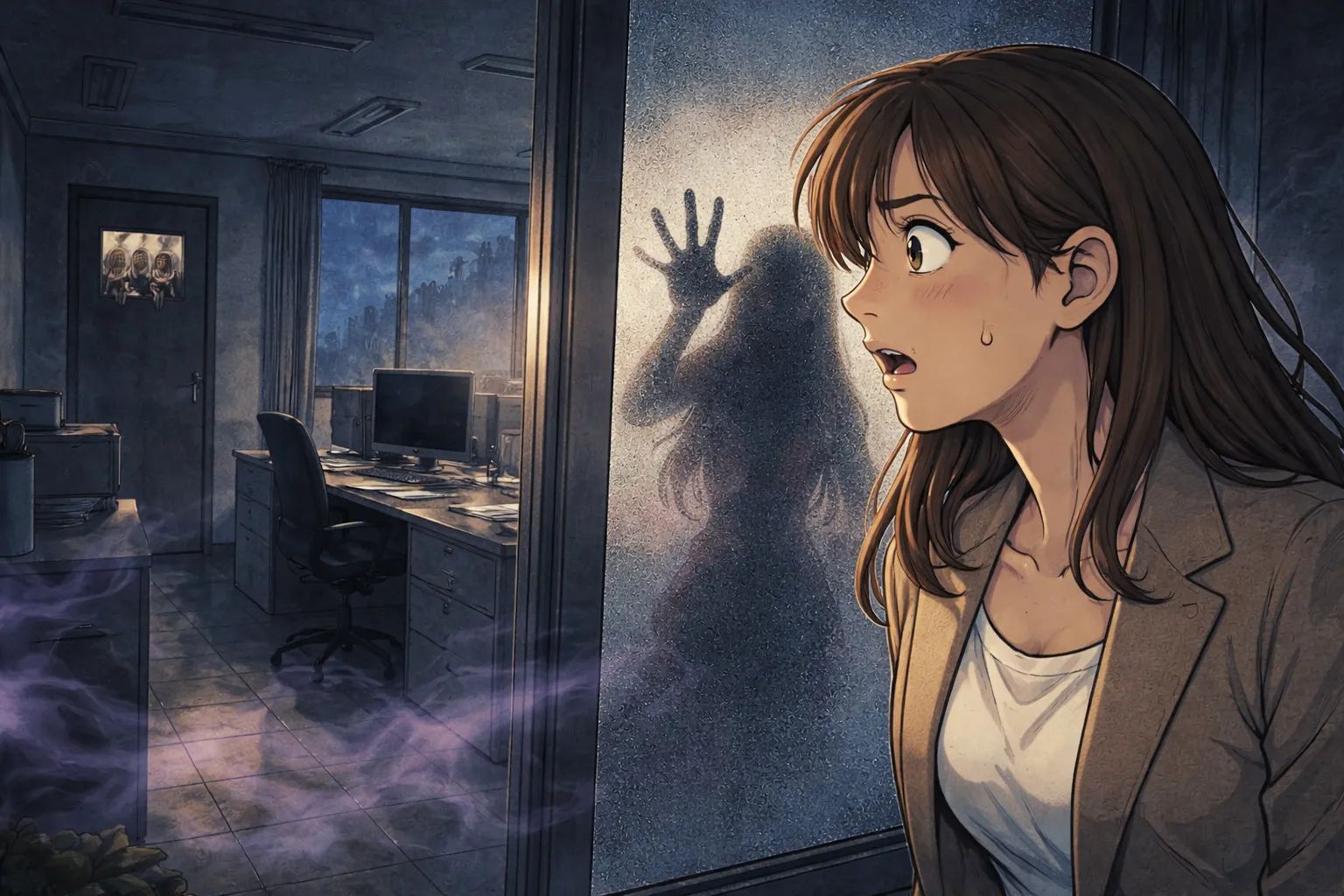 Japanese Ghost Story illustration "title: The Scent of Perfume"
