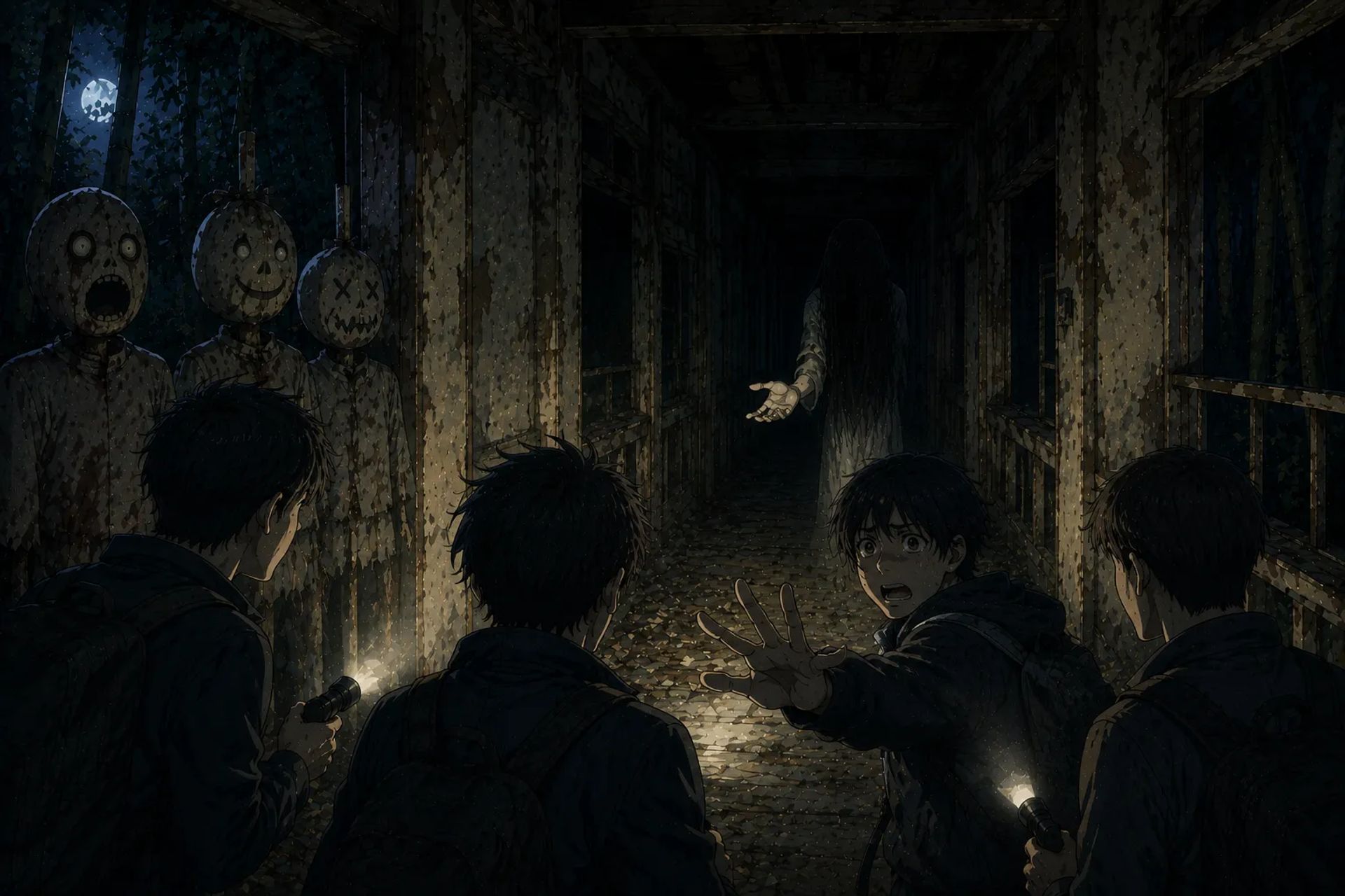 Japanese Ghost Story illustration "title: Corpse Village"