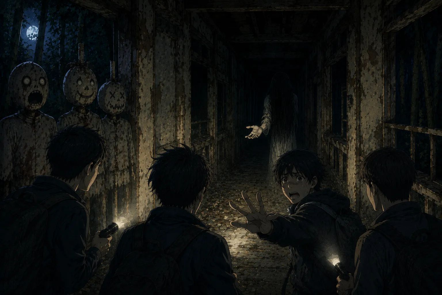 Japanese Ghost Story illustration "title: Corpse Village"