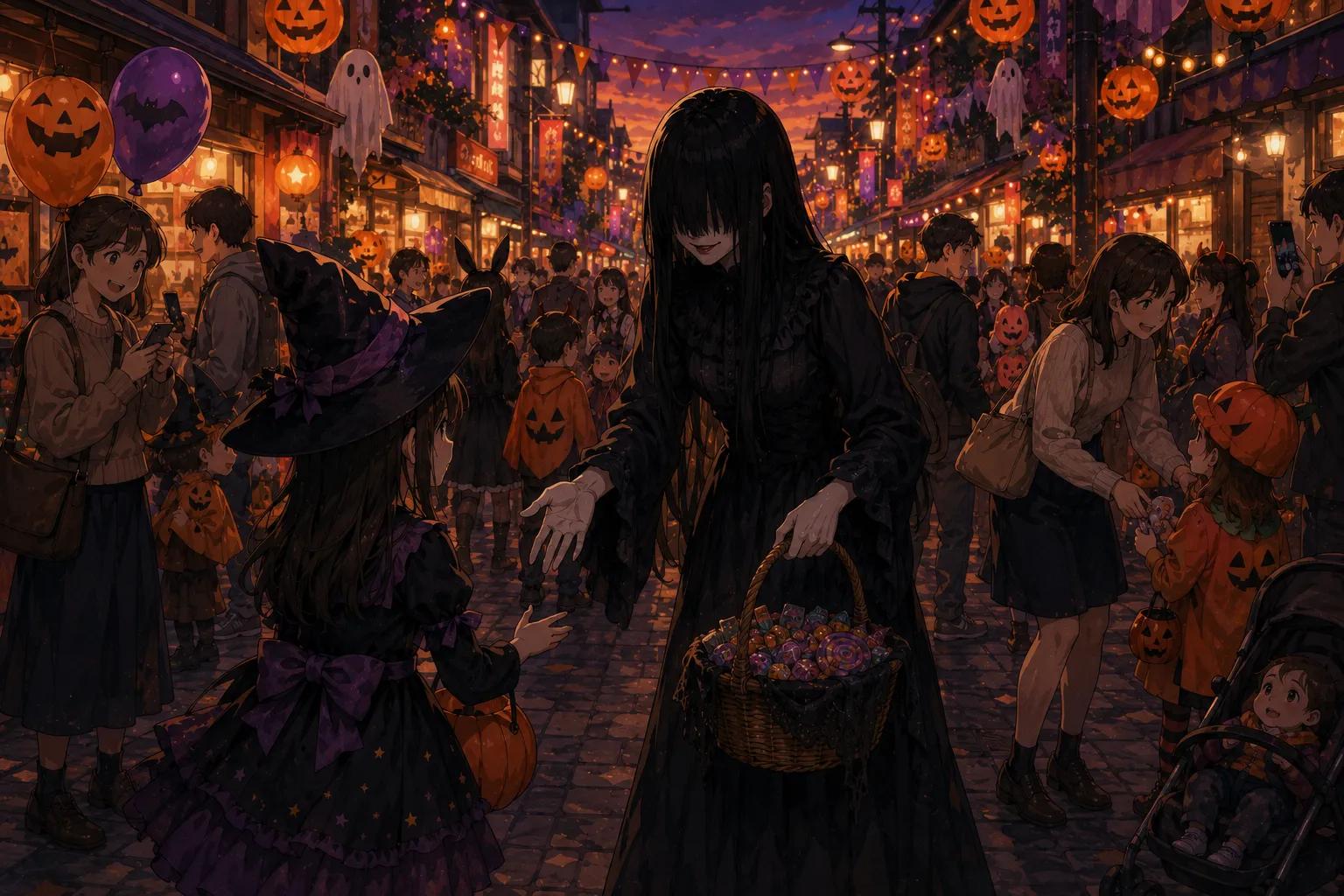 お迎えの女