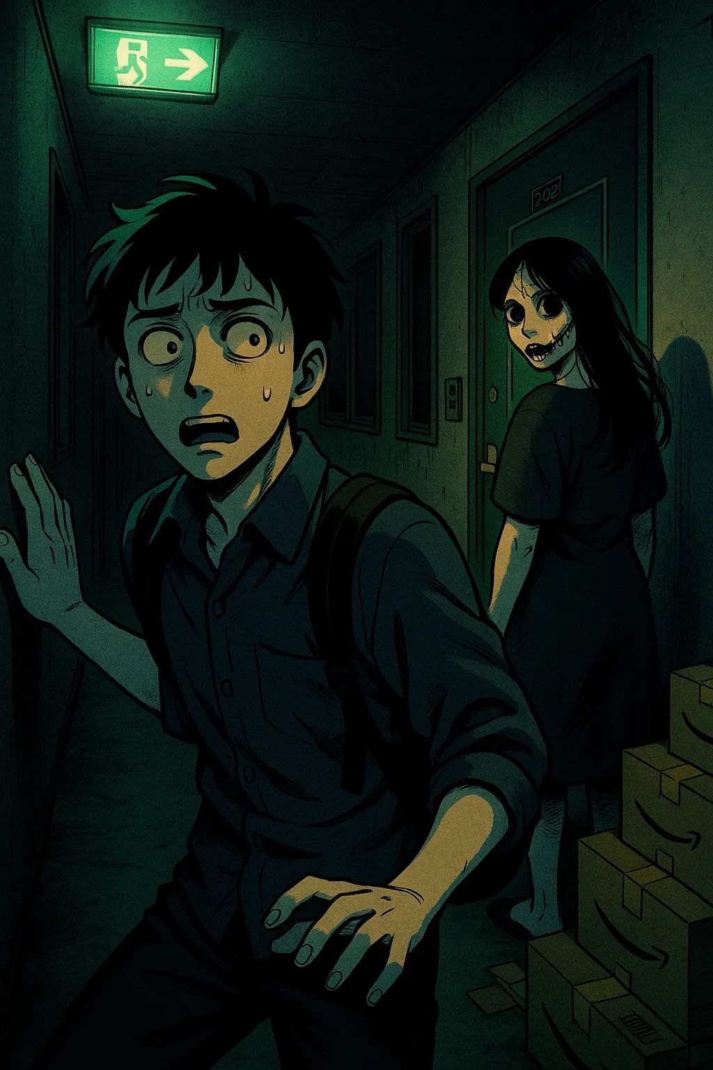 Japanese Ghost Story illustration "title: The Unrecorded Woman"