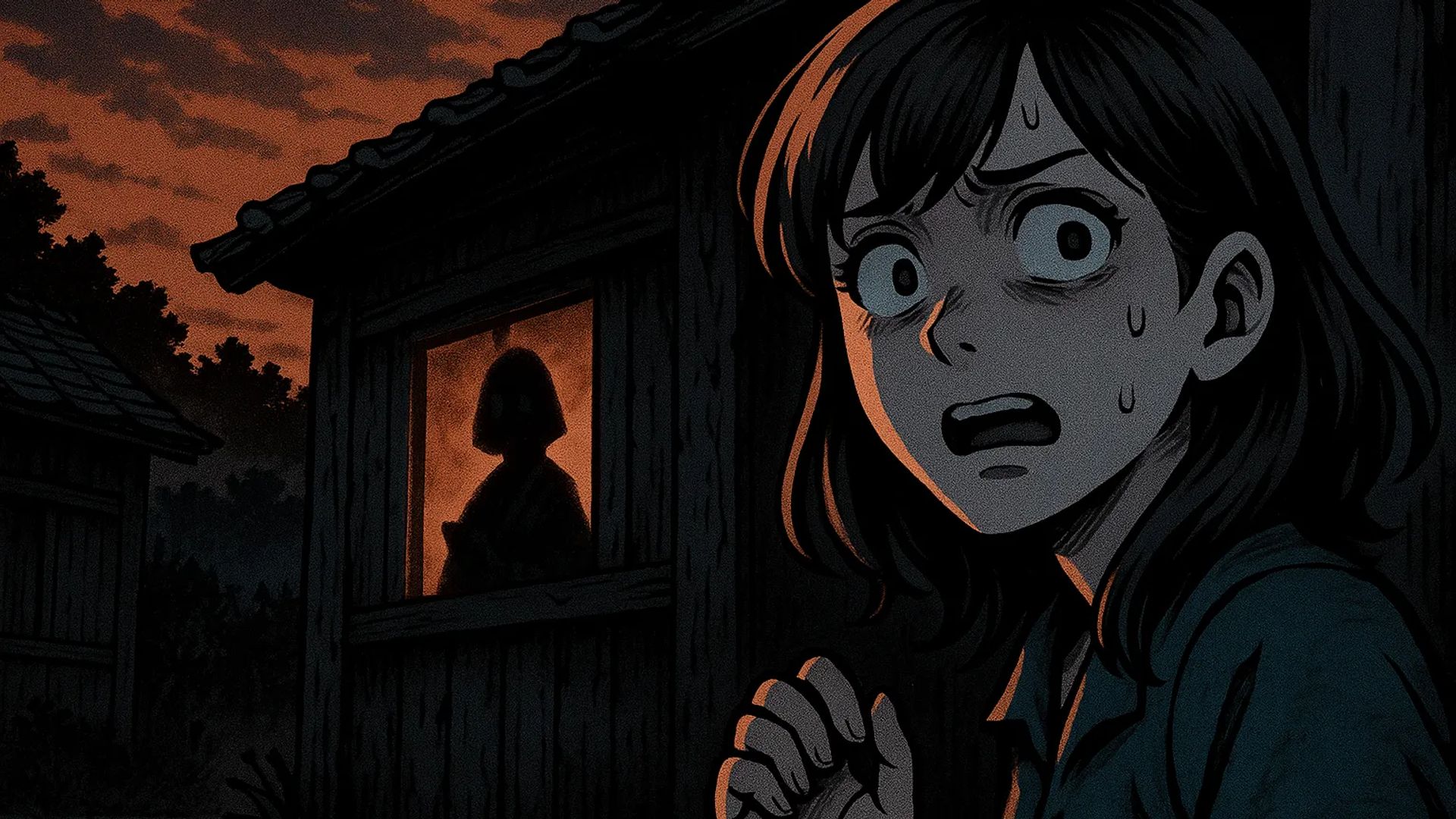 Japanese Ghost Story illustration "title: The Sealed Storehouse Doll"