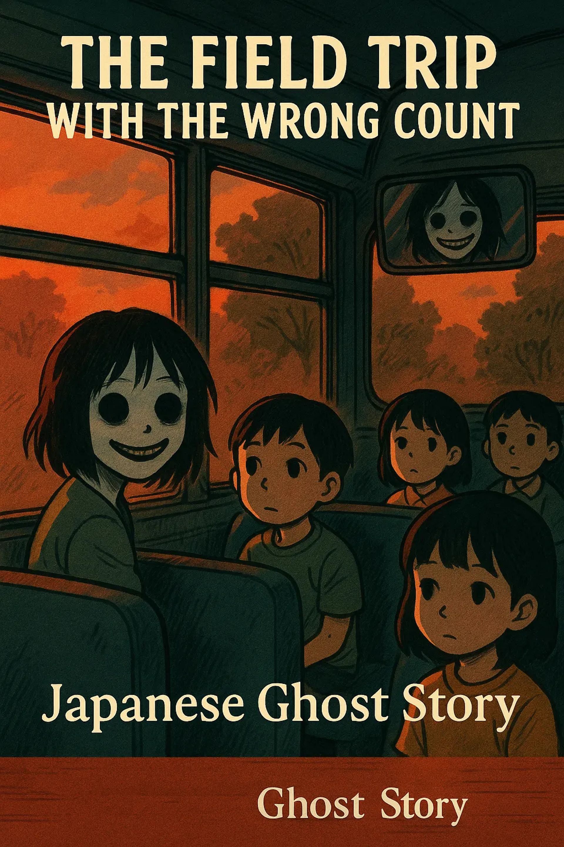 Japanese Ghost Story illustration "title: The Field Trip with the Wrong Count"