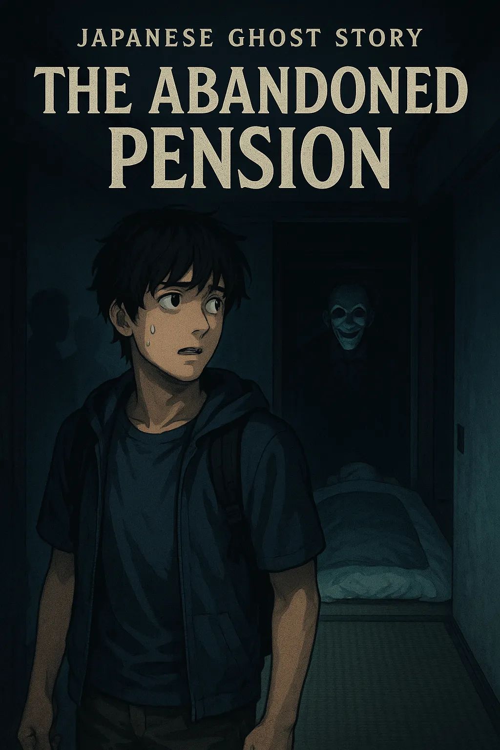 Japanese Ghost Story illustration "title: The Abandoned Pension"