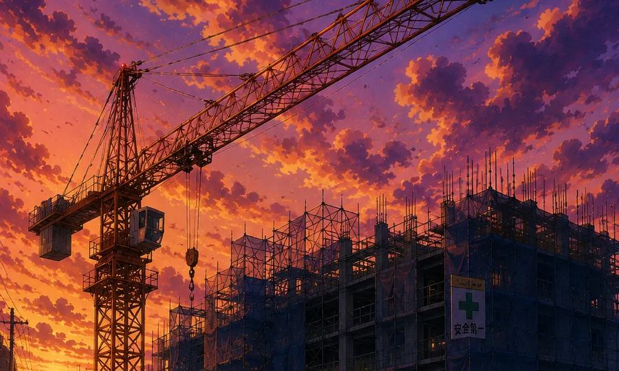 The Crane at the Construction Site