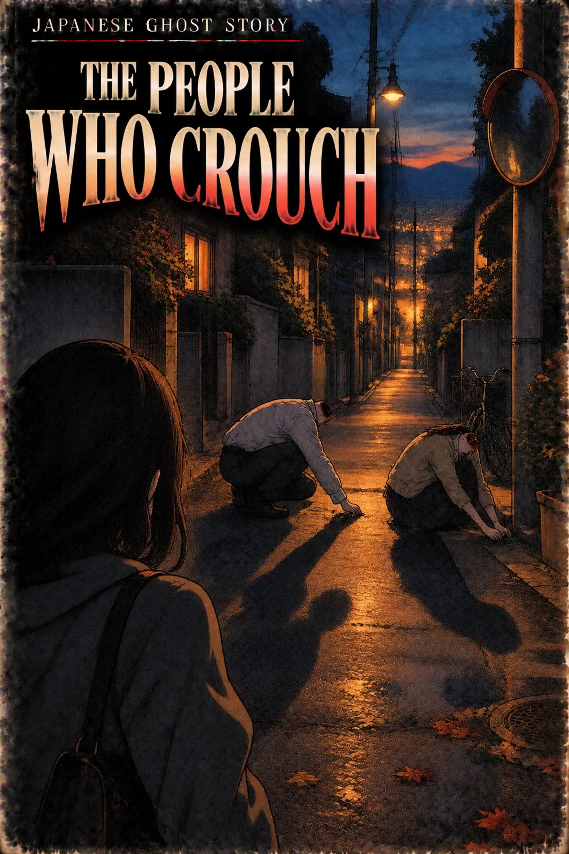 Japanese Ghost Story illustration "title: The People Who Crouch"