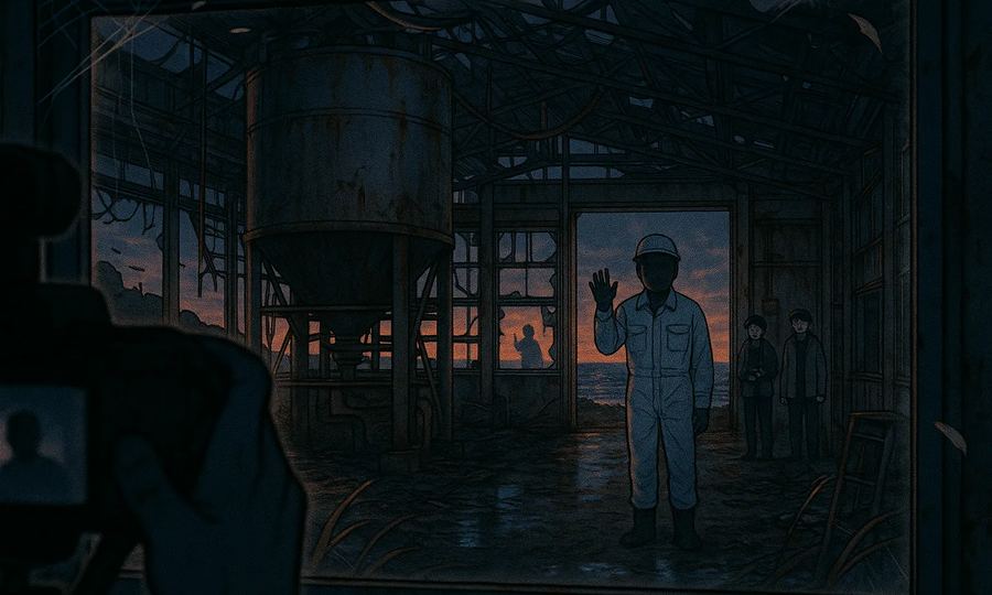 海辺の廃工場
