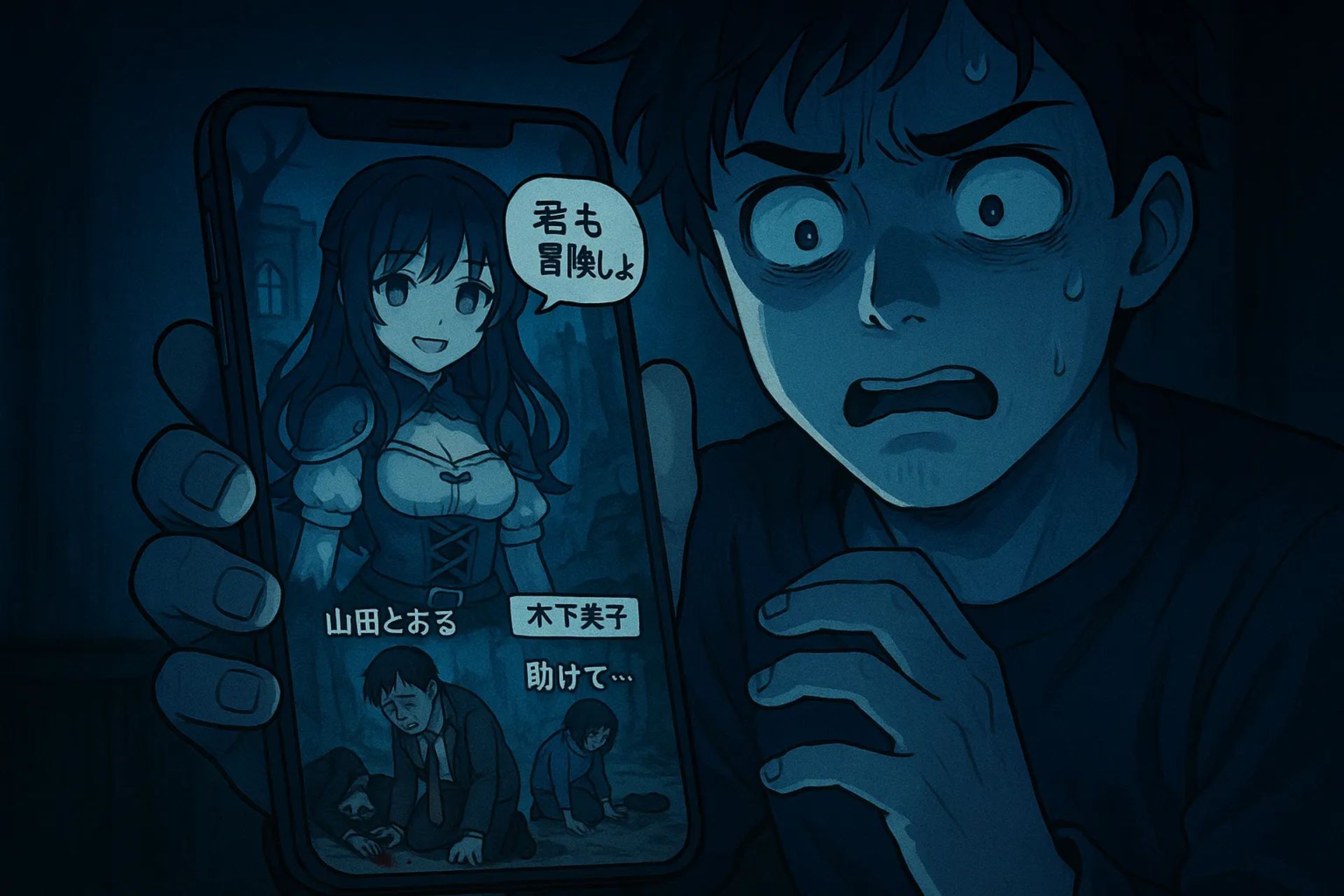 Japanese Ghost Story illustration "title: The Decommissioned Game"