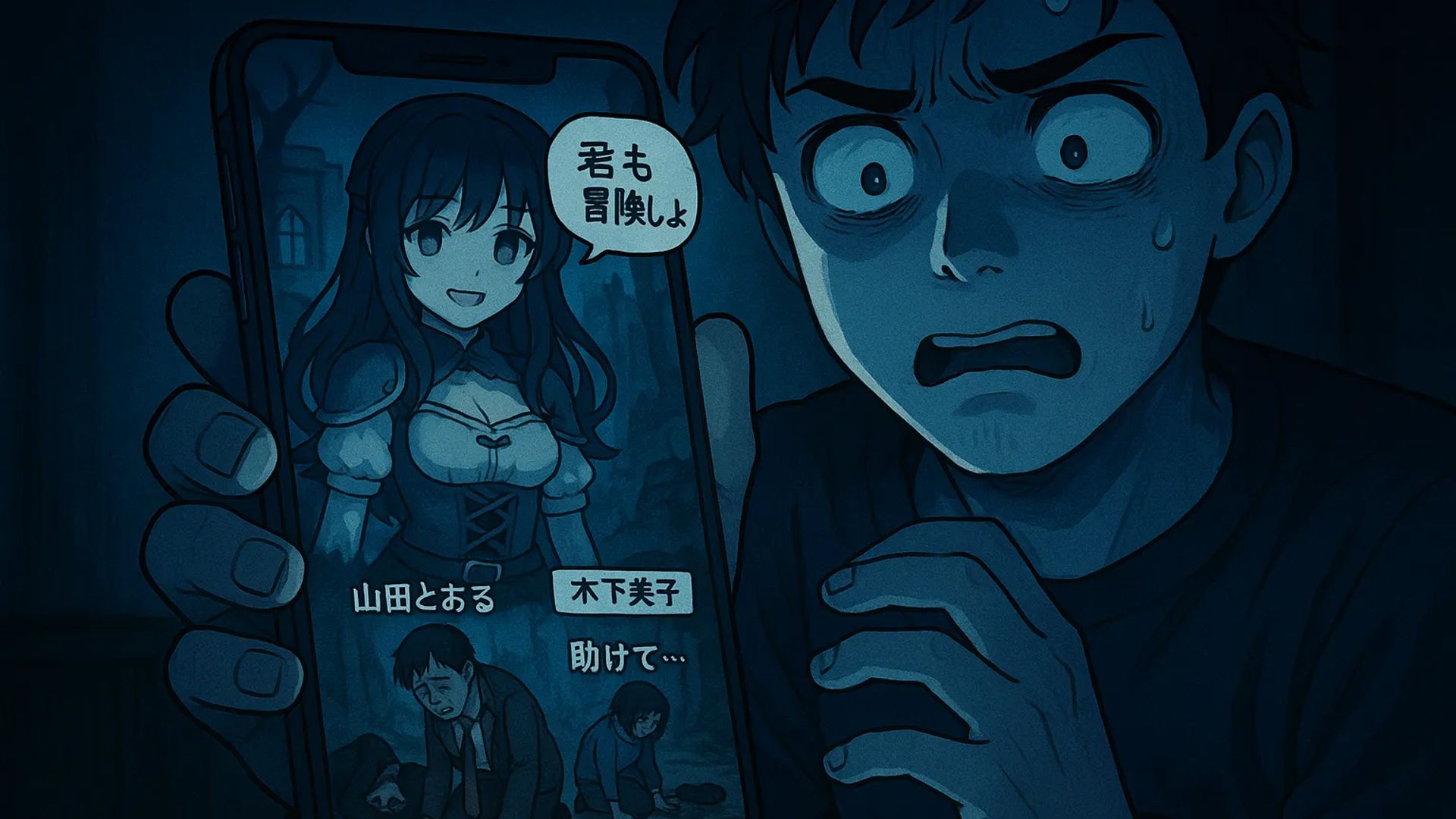 Japanese Ghost Story illustration "title: The Decommissioned Game"