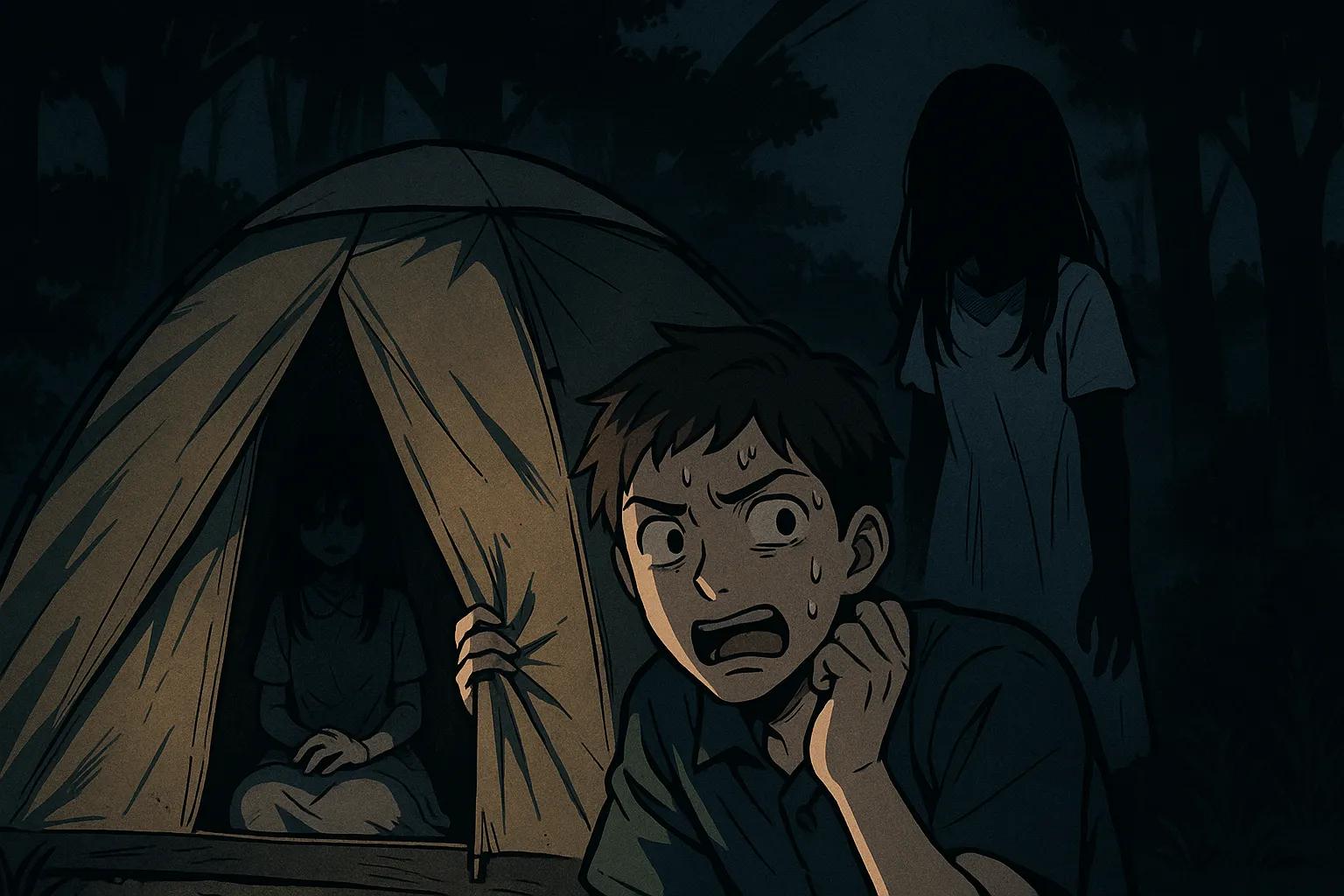  テントを開けて