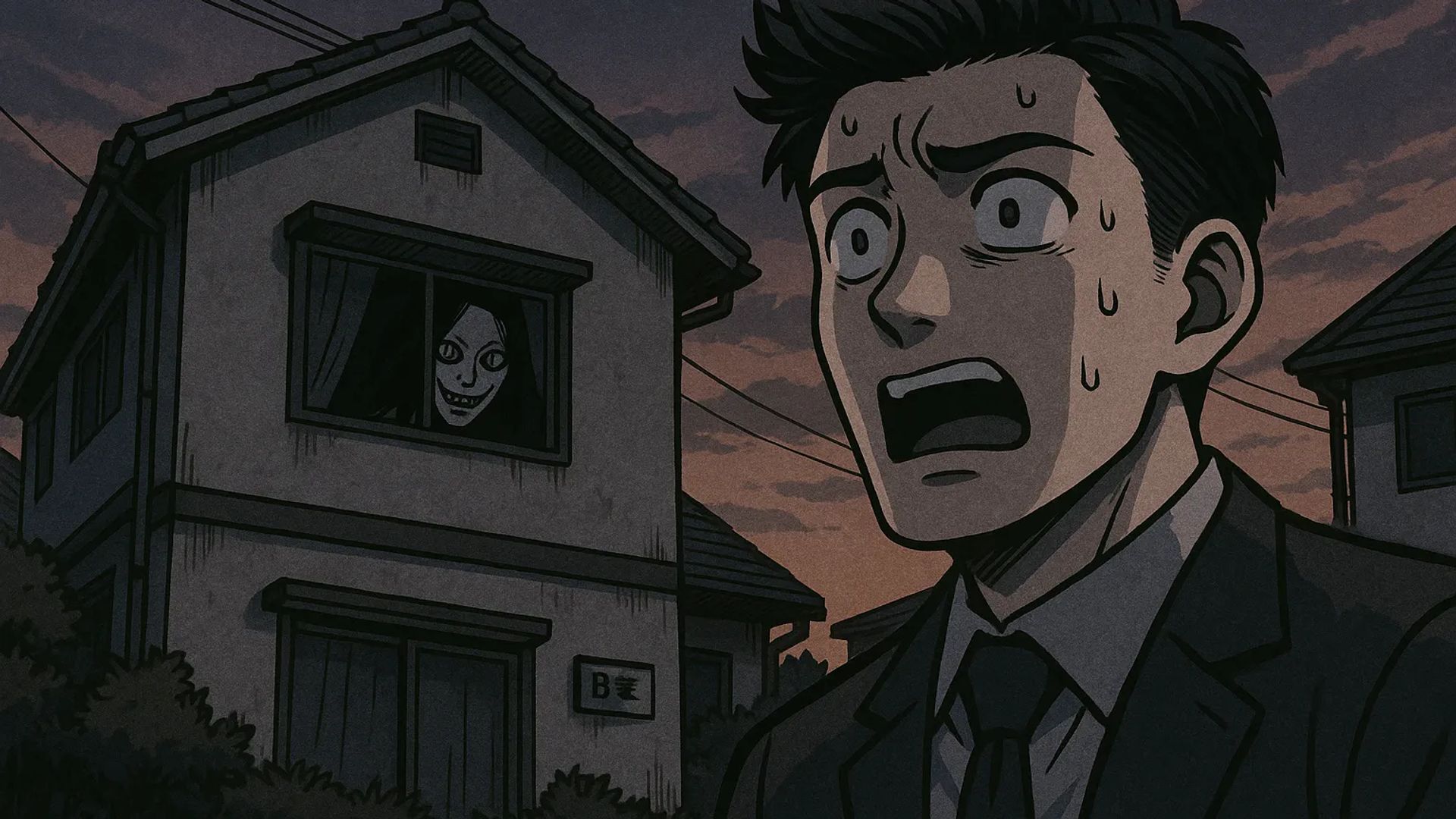 Japanese Ghost Story illustration "title: The House from My Dreams"