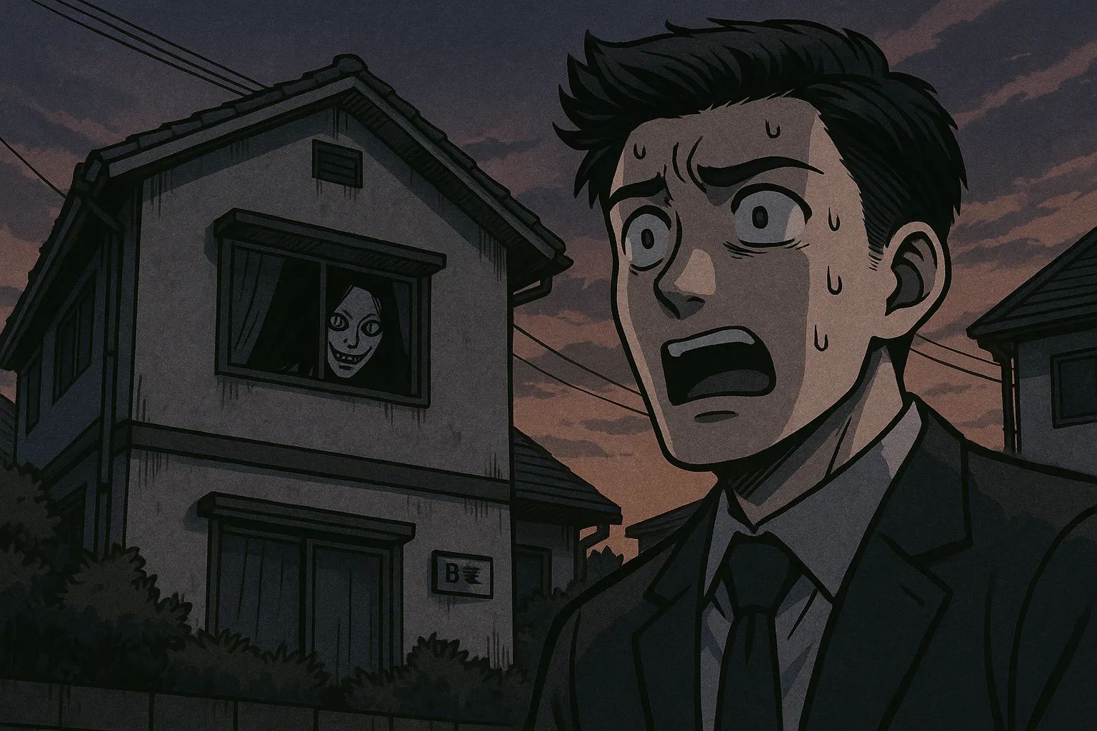 Japanese Ghost Story illustration "title: The House from My Dreams"