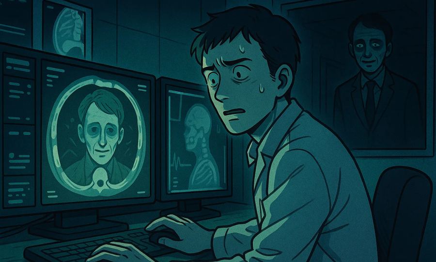 検査画像の影