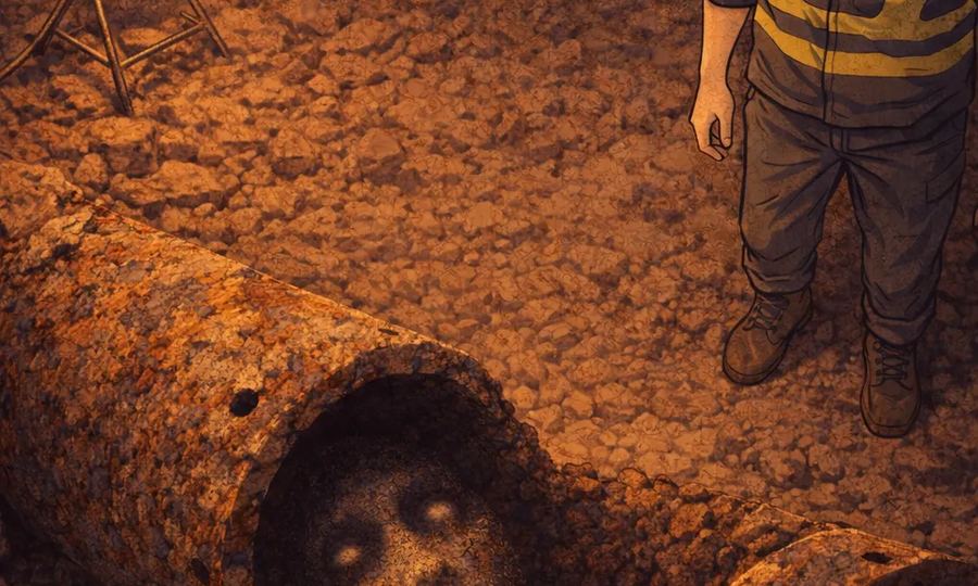 The Face in the Pipe