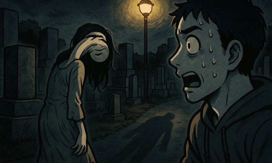 墓地の足音