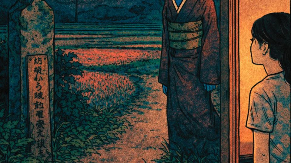 The Long-Necked Woman at Dusk
