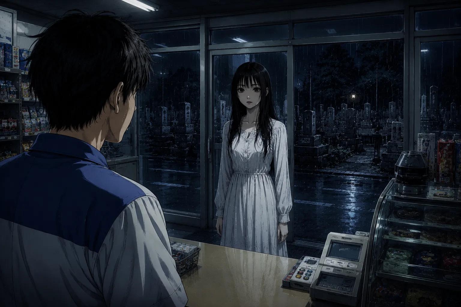 墓参りの女