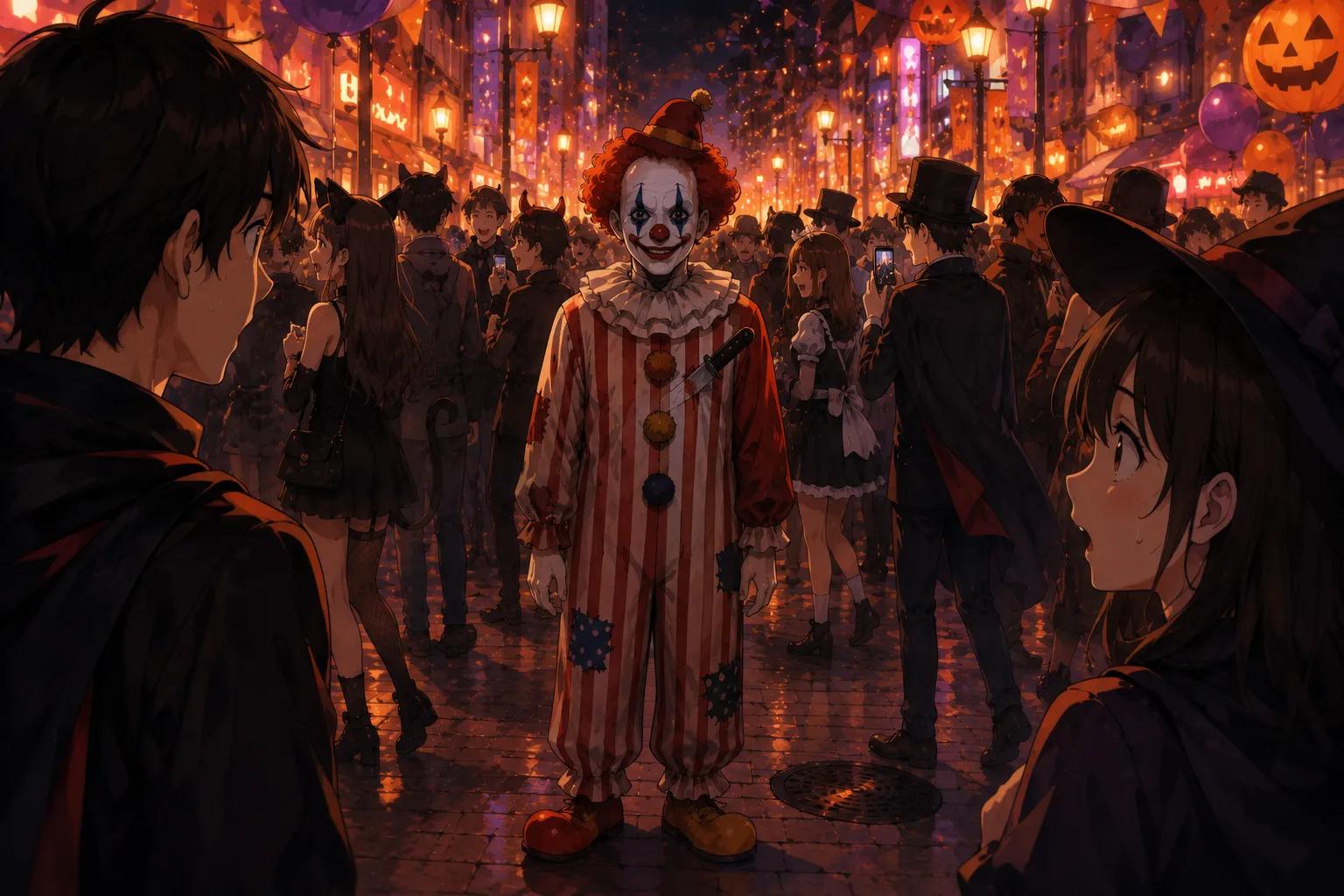 ハロウィンのピエロ