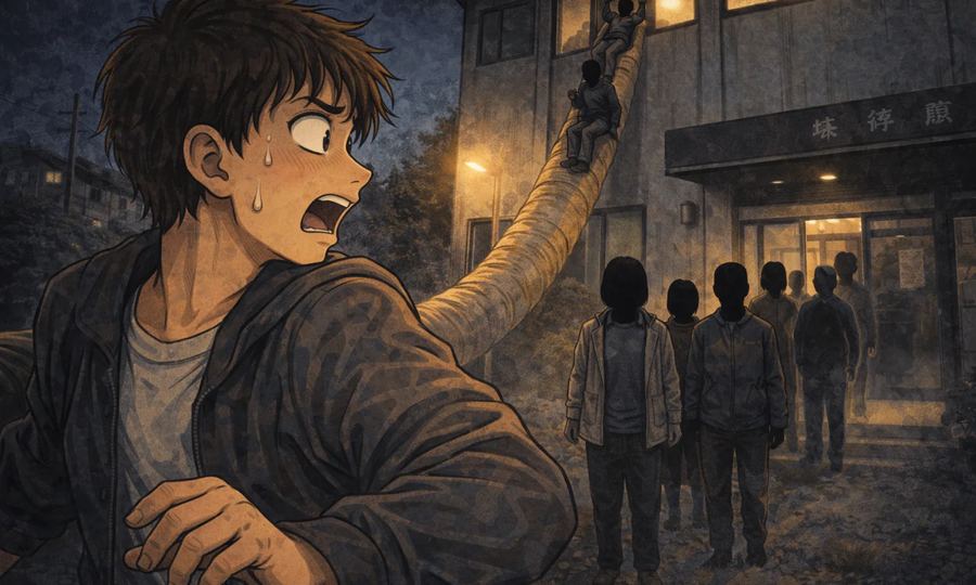 夜の消防訓練