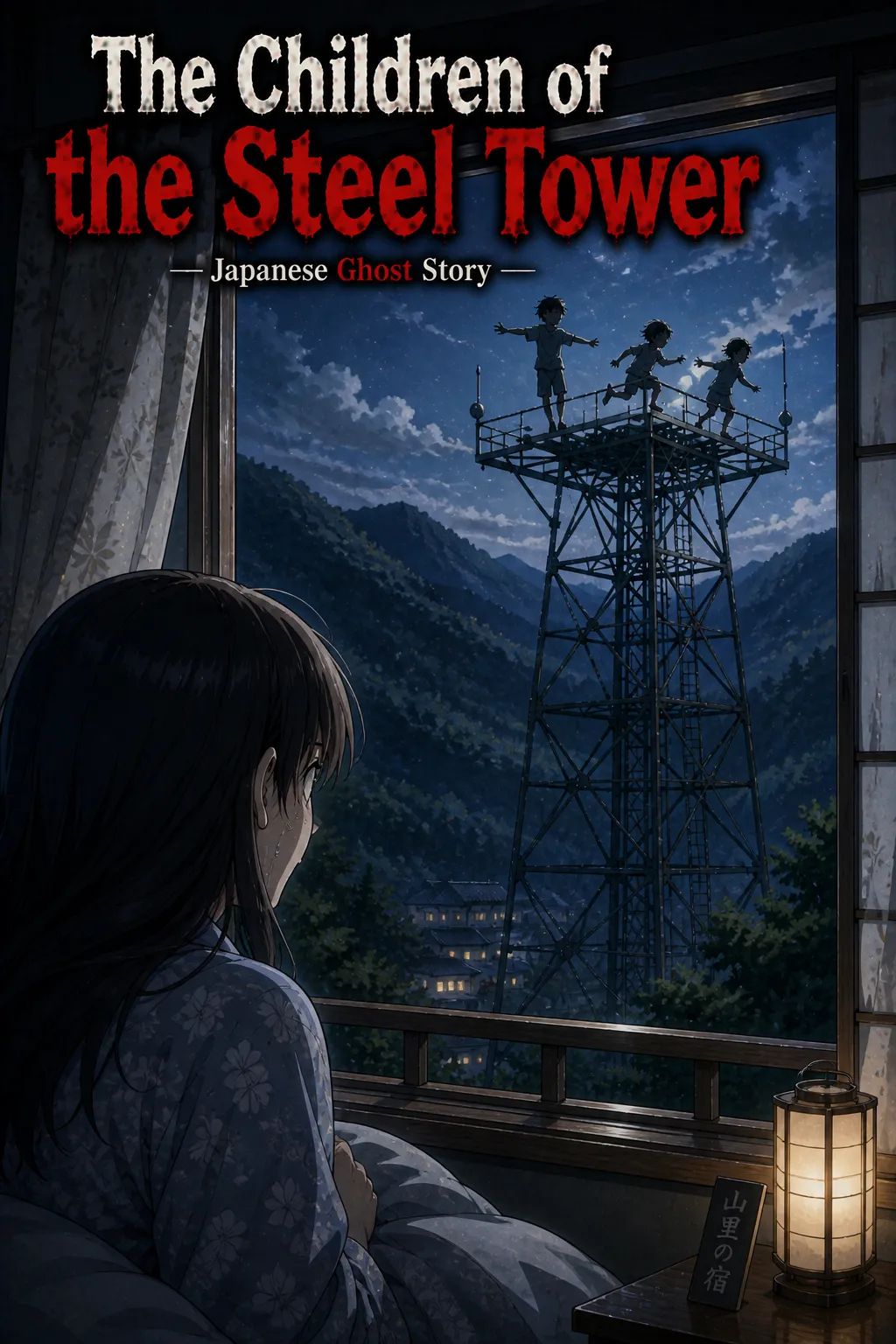 Japanese Ghost Story illustration "title: The Children of the Steel Tower"