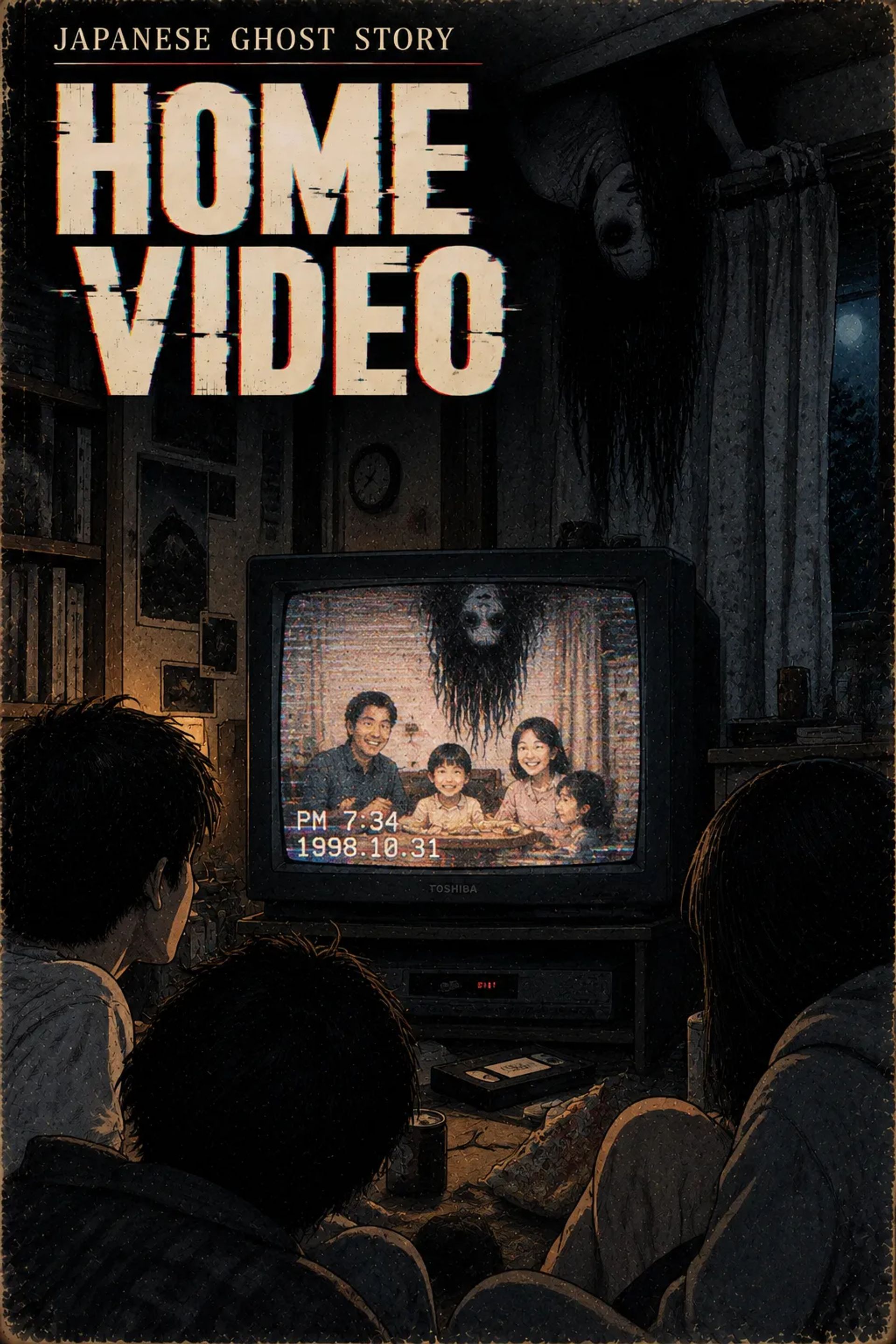 Japanese Ghost Story illustration "title: Home Video"