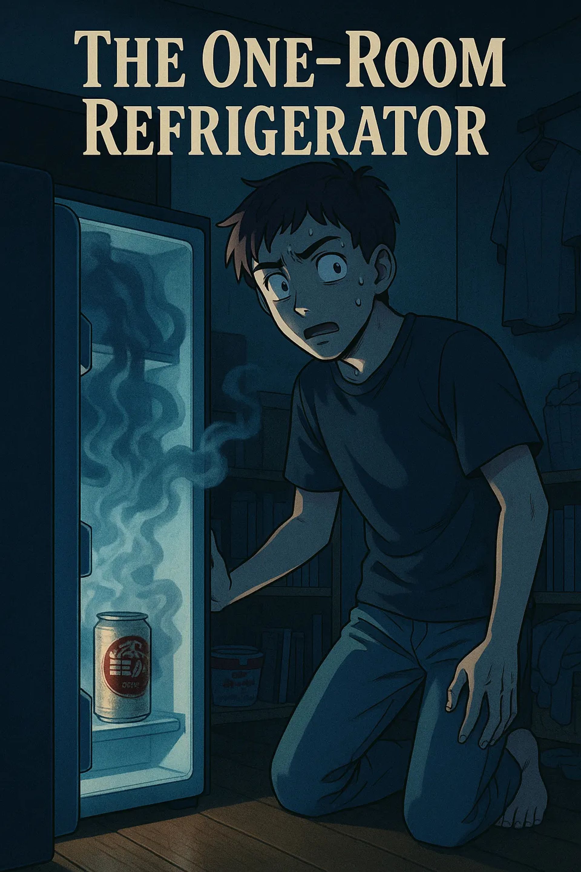 Japanese Ghost Story illustration "title: The One-Room Refrigerator"