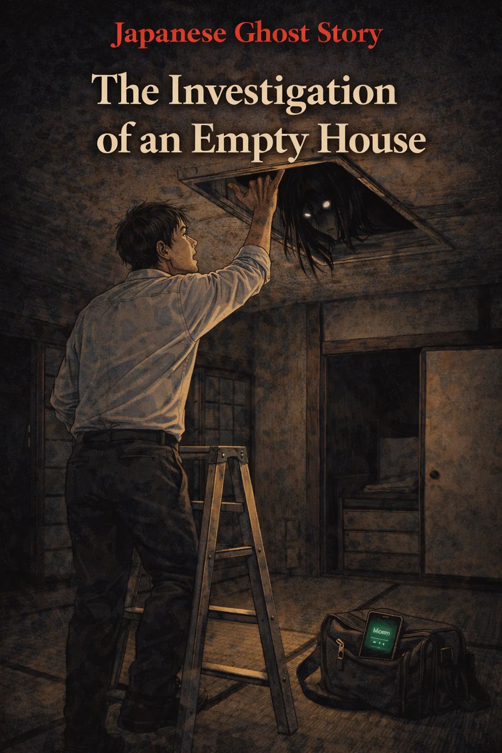 Japanese Ghost Story illustration "title: The Investigation of an Empty House"