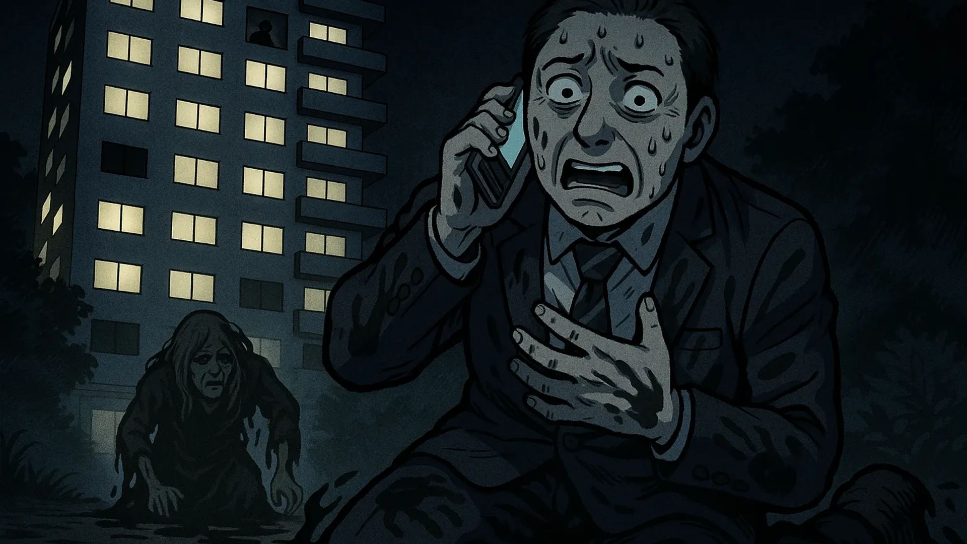 Japanese Ghost Story illustration "title: That's why I said it"