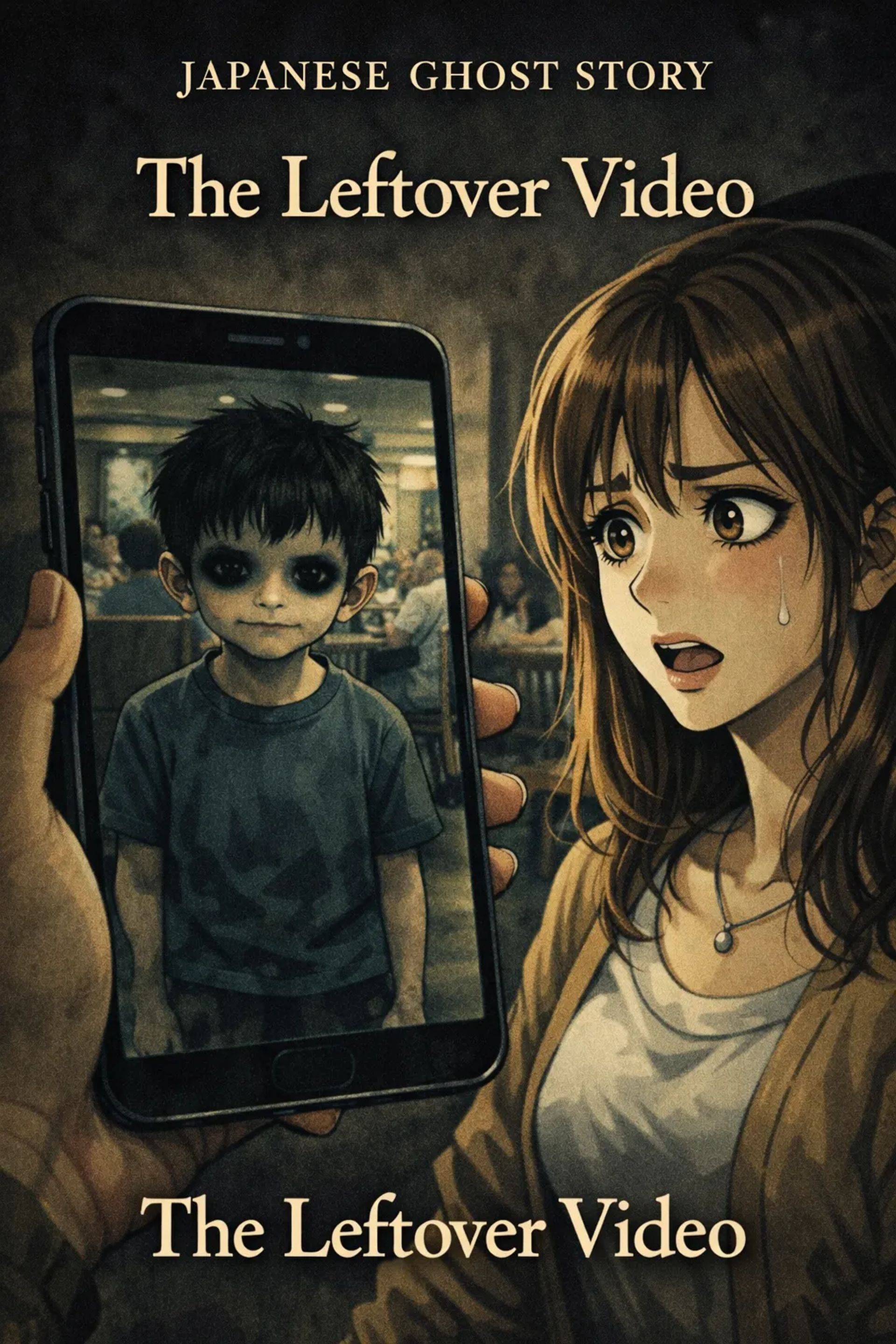 Japanese Ghost Story illustration "title: The Leftover Video"