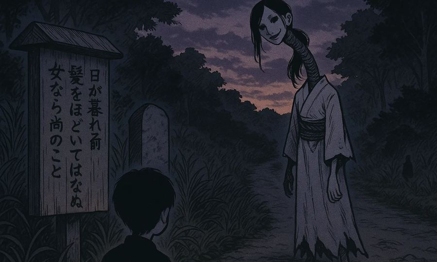 夕暮れの首長女