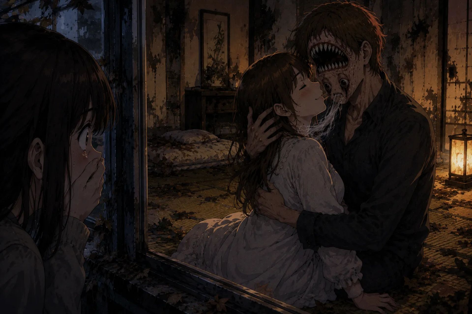 Japanese Ghost Story illustration "title: My Boyfriend from Years Ago"