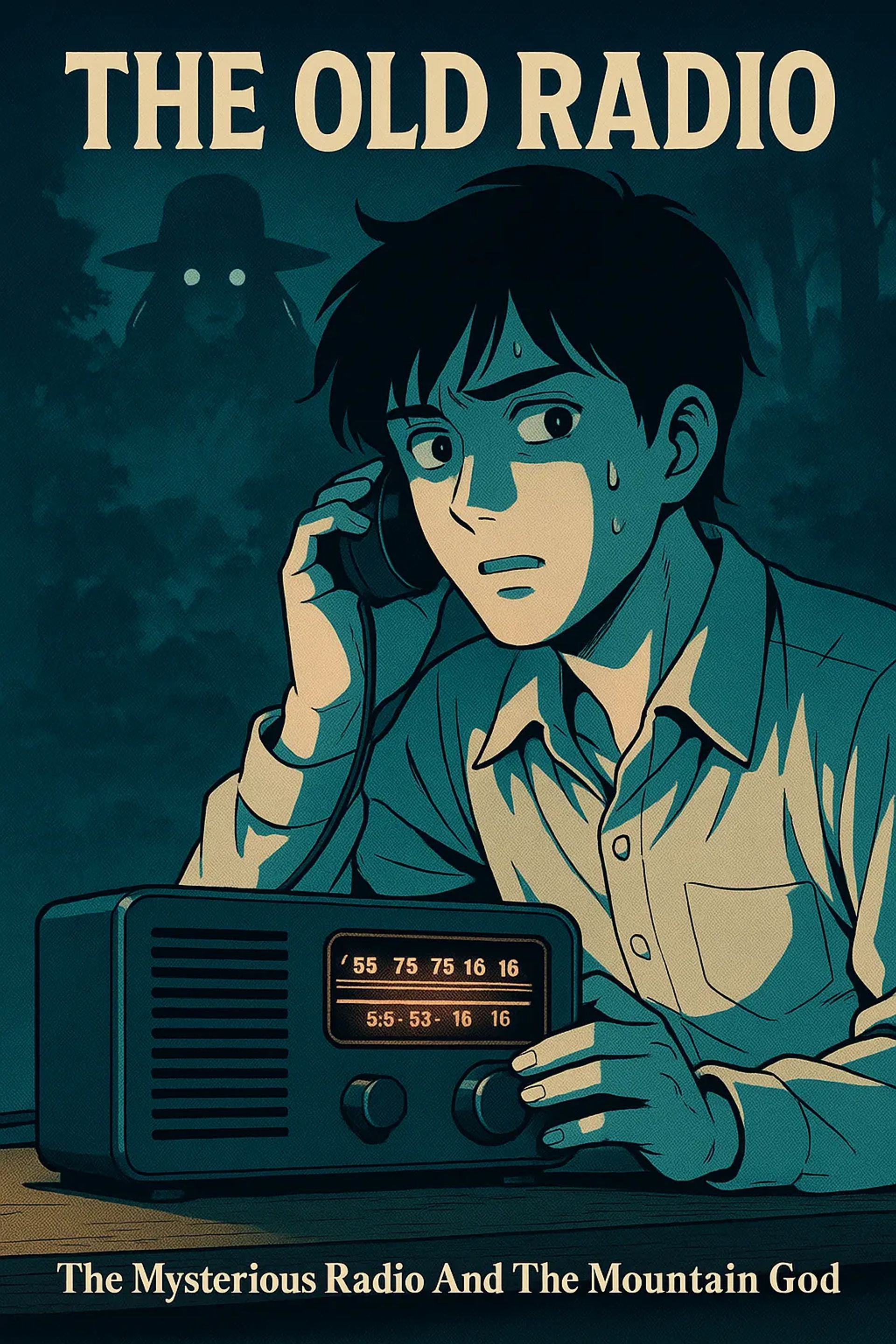 Japanese Ghost Story illustration "title: The Old Radio"